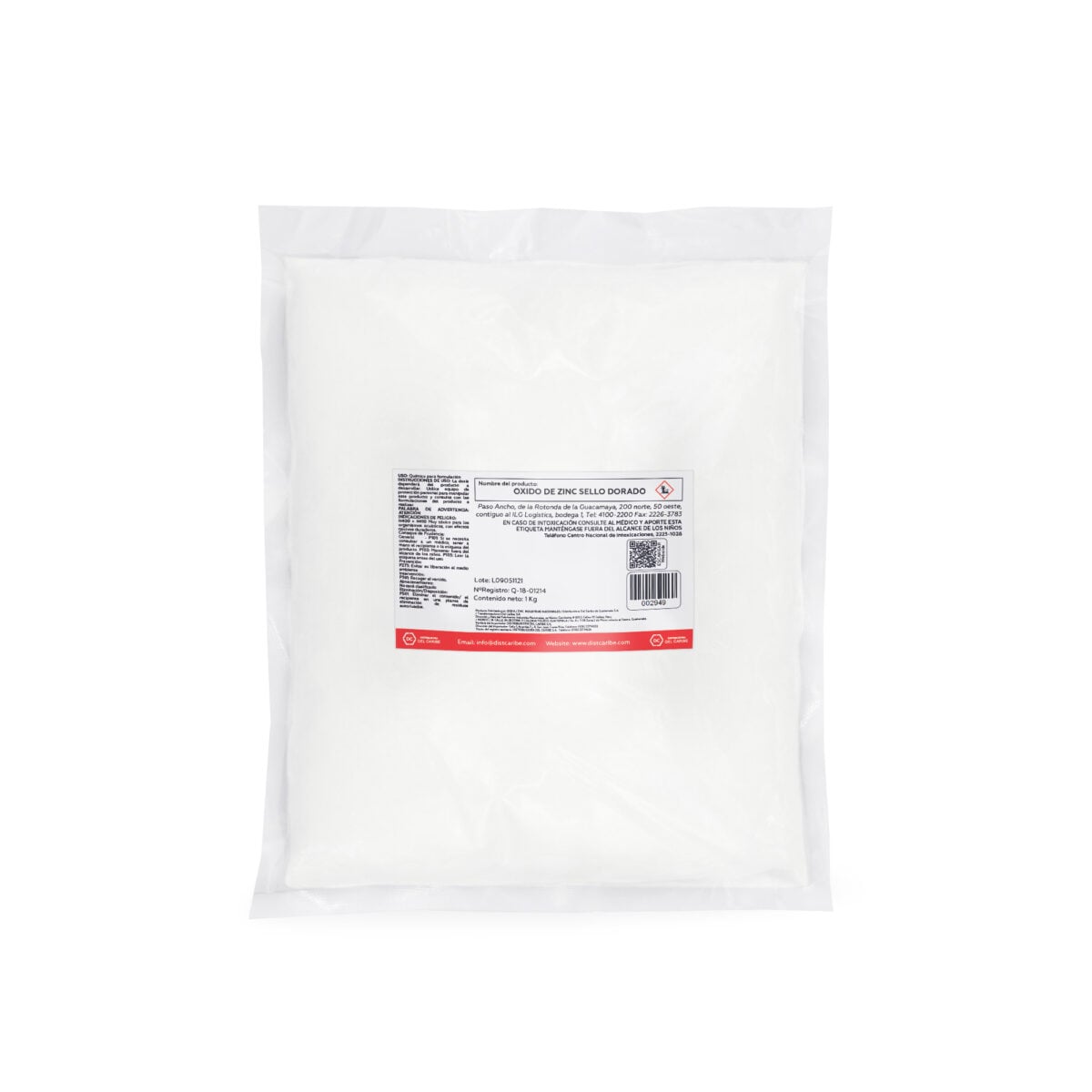 OXIDO DE ZINC SELLO DORADO BOLSA 1 Kg - Image 2