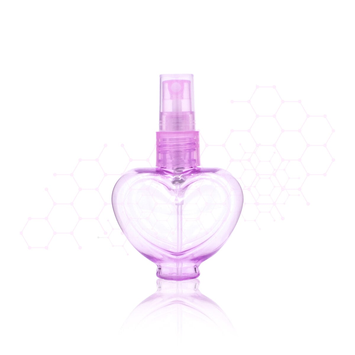 ENVASE PET ROSADO CORAZON BS-011 25 ML ATOMIZADOR ROSADO UNA UNIDAD - Image 2