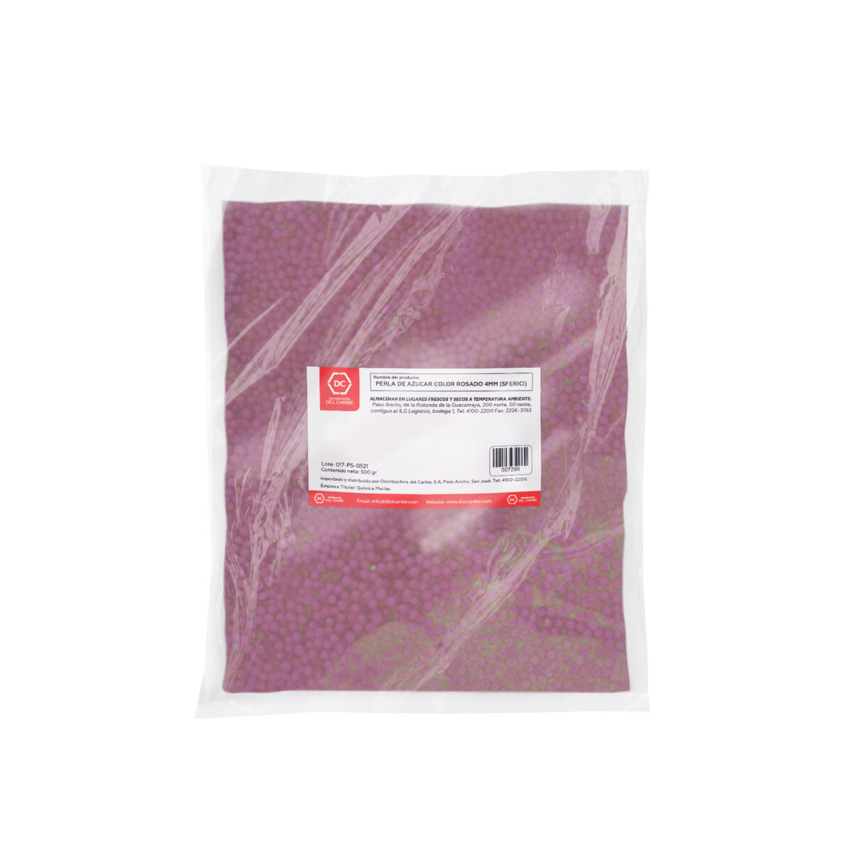PERLA DE AZUCAR COLOR ROSADO 4MM  BOLSA 500 g - Image 2