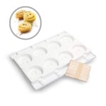 MOLDE DE SILICON PARA PALETA DE HELADO GEL07  MR FUNNY - 8 PALETAS /SET 2 PIEZAS/ UNA UNIDAD