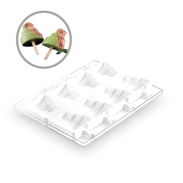 MOLDE DE SILICON PARA PALETA DE HELADO GEL09  BODA -8 FIGURAS /SET 2 PIEZAS / UNA UNIDAD