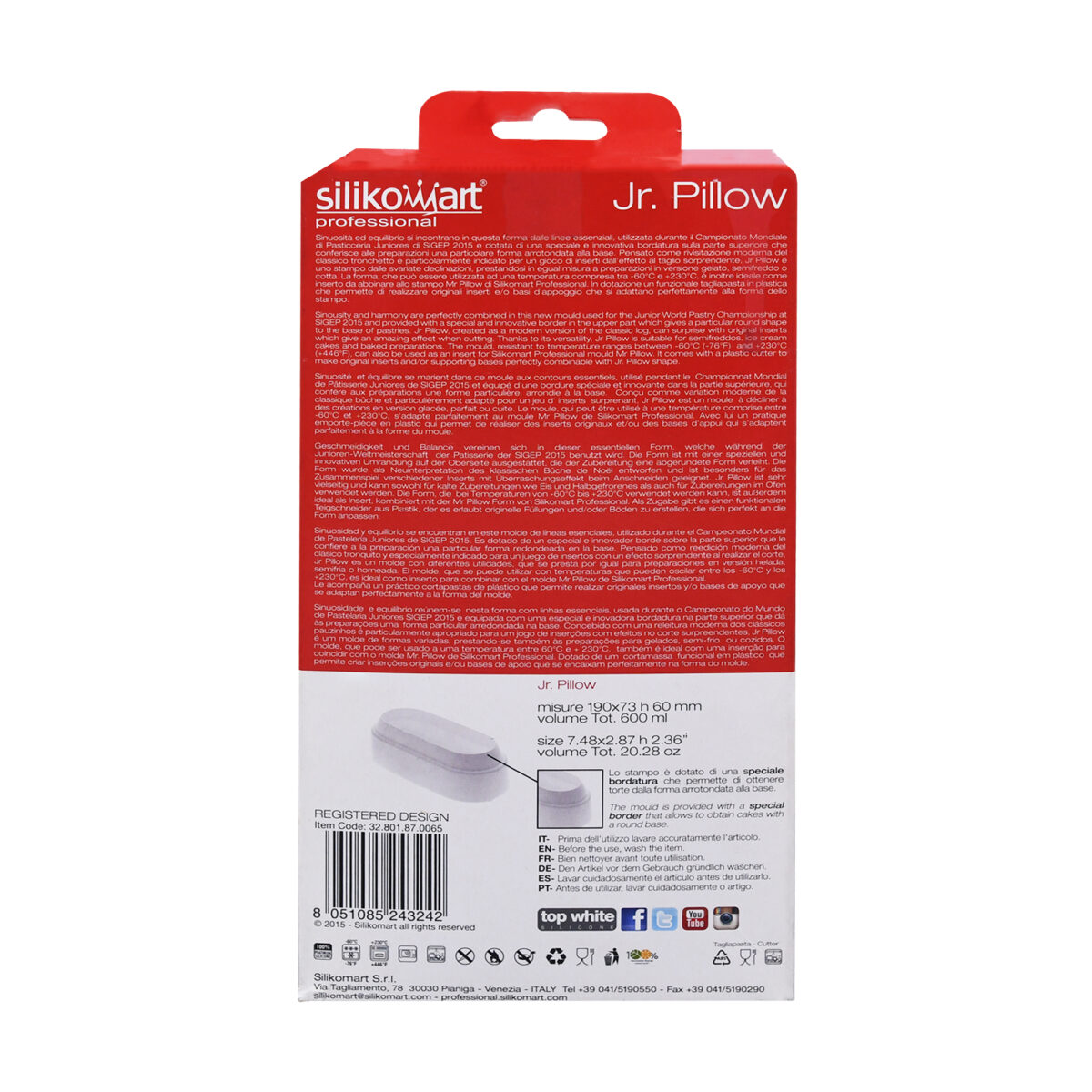 MOLDE DE SILICON JR PILLOW 190X73  H  60 MM CUTTER UNA UNIDAD - Image 3
