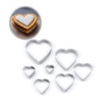JUEGO DE CORTADOR CORAZON RIZADO 7 PIEZAS UNA UNIDAD