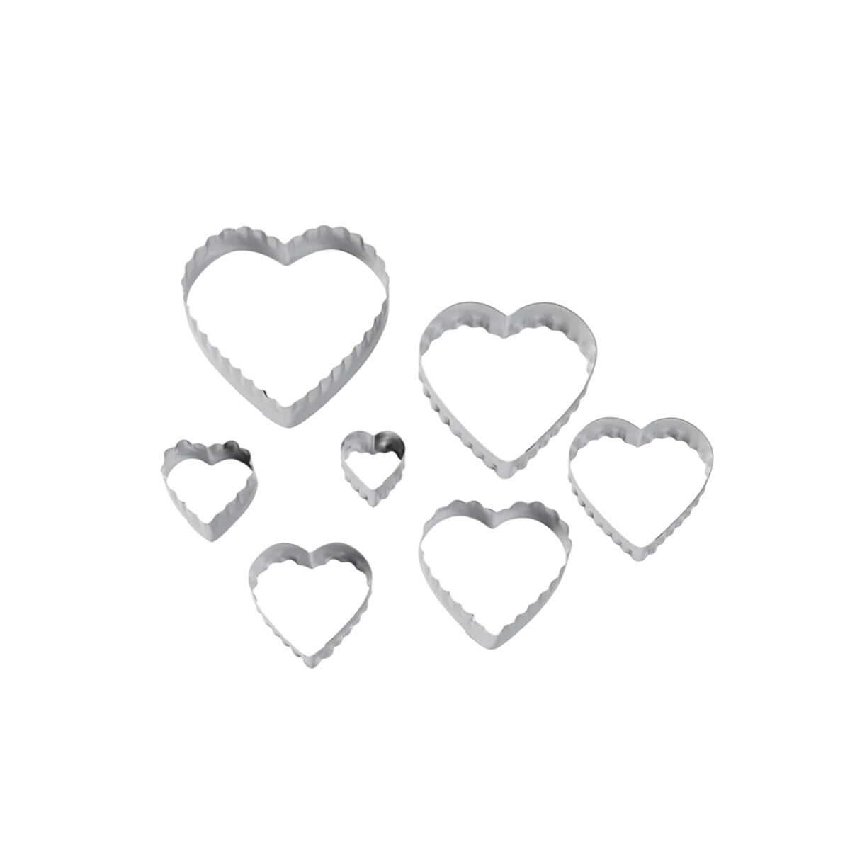 JUEGO DE CORTADOR CORAZON RIZADO 7 PIEZAS UNA UNIDAD - Image 2