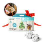 KIT CORTADOR DE 2 PIEZAS PARA FONDANT 3D KIT NAVIDEÑO