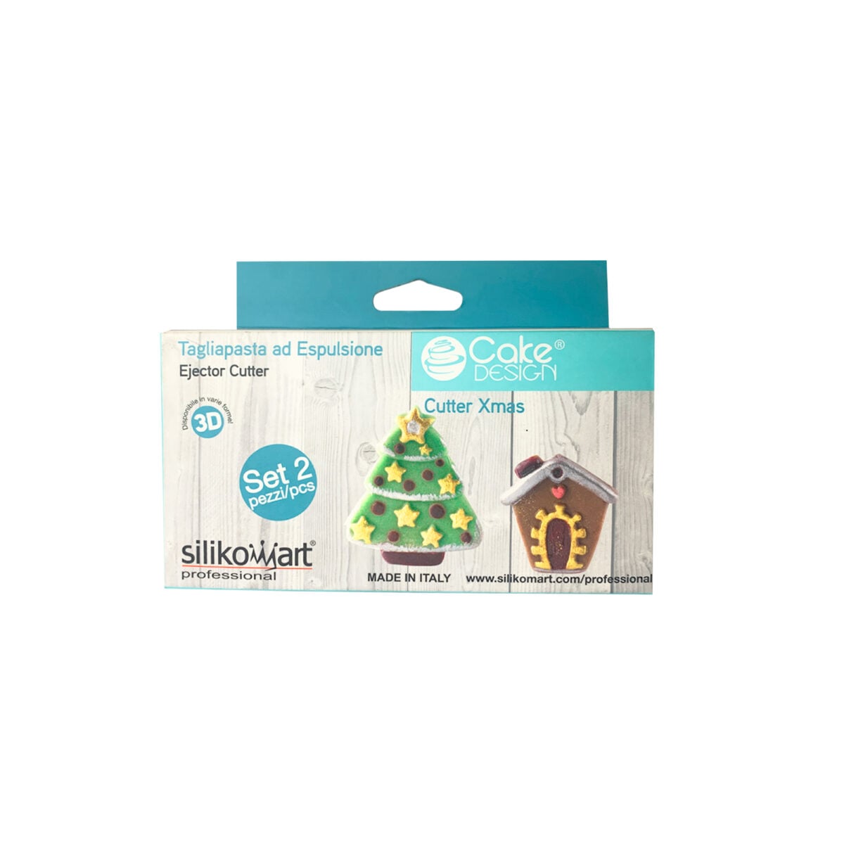KIT CORTADOR DE 2 PIEZAS PARA FONDANT 3D KIT NAVIDEÑO - Image 2