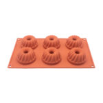 MOLDE DE SILICON SF058 TERRACOTA-MAGDALENA/6 MAGDALENAS 80 ML C/U UNA UNIDAD
