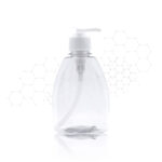 ENVASE PET OVAL CRISTALINO 250 ML CON VALVULA DISPENSADORA BLANCA 28/410 UNA UNIDAD