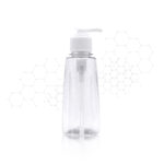 ENVASE PET OVAL CRISTALINO 250 ML CON VALVULA DISPENSADORA BLANCA 28/410 UNA UNIDAD - Image 2