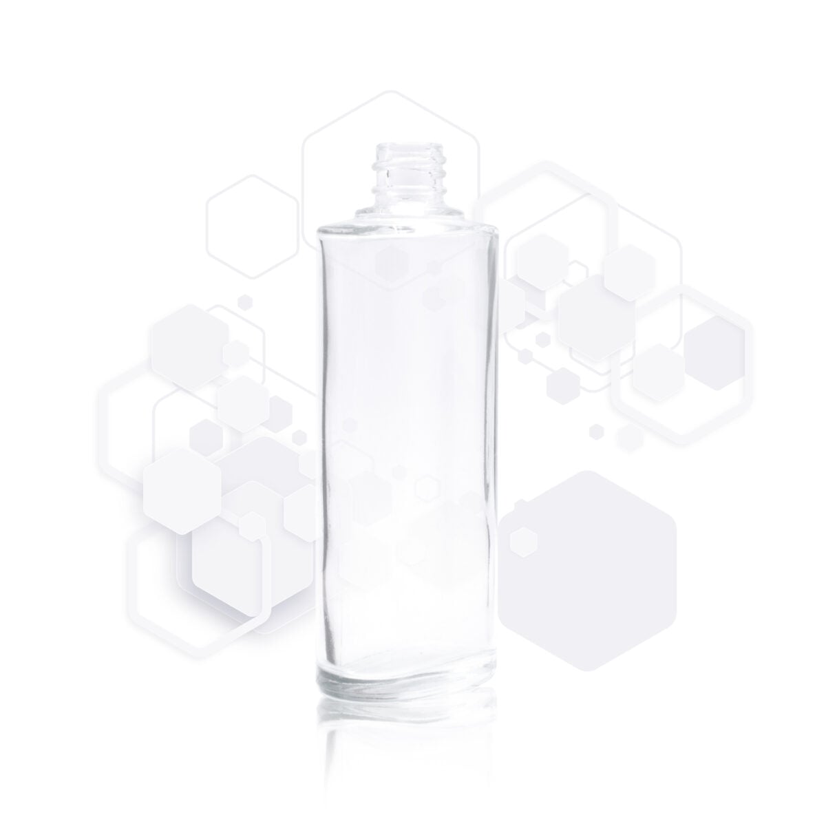 ENVASE OVAL CRISTALINO 90 ML ROSCA N-18 UNA UNIDAD - Image 2