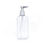 ENVASE PET CRISTALINO JM83-2 240 ML APLICADOR PLATA MATE UNA UNIDAD