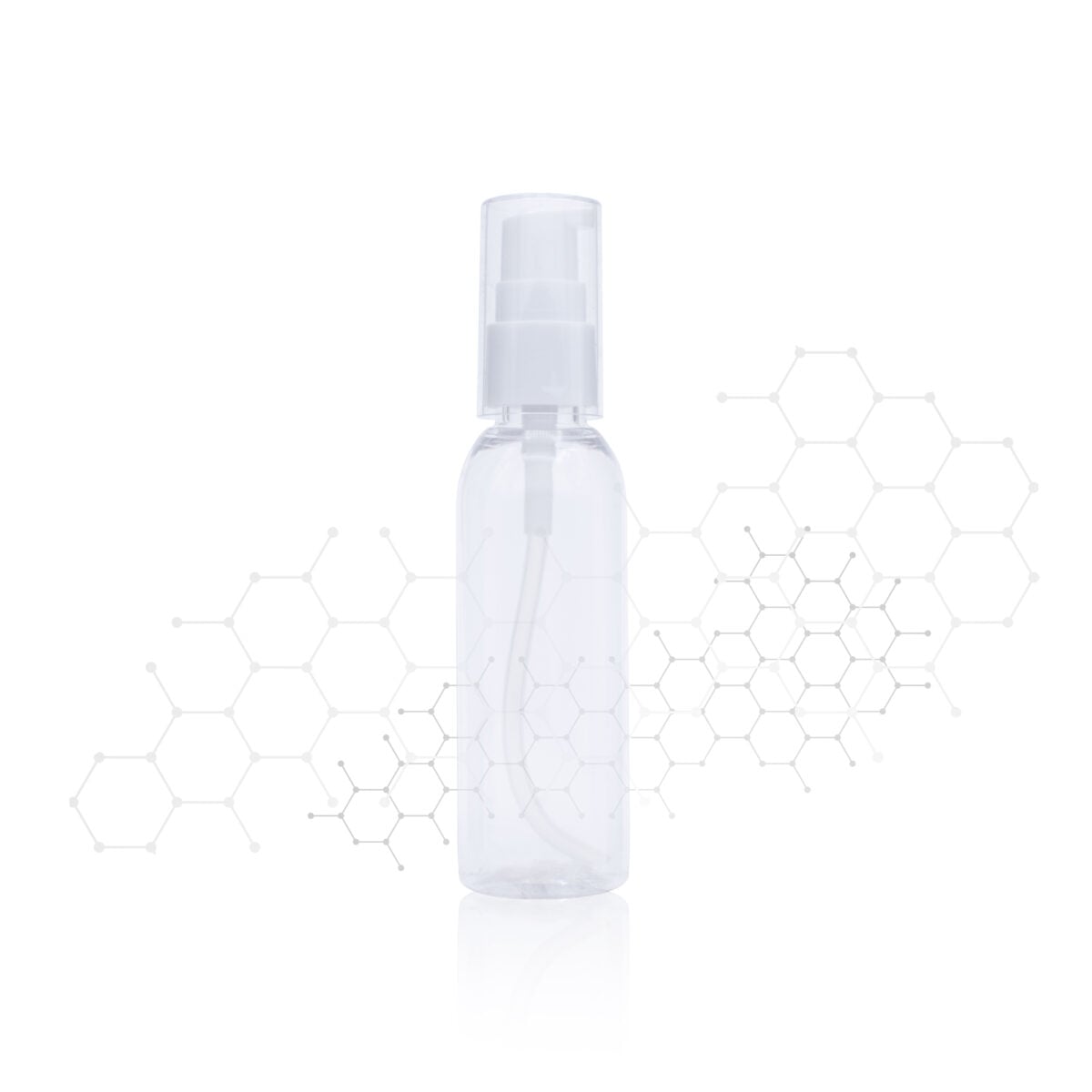 ENVASE PET BALA TRANPARENTE 60 ML CON BOMBA GEL BLANCA 18/415 UNIDAD - Image 2