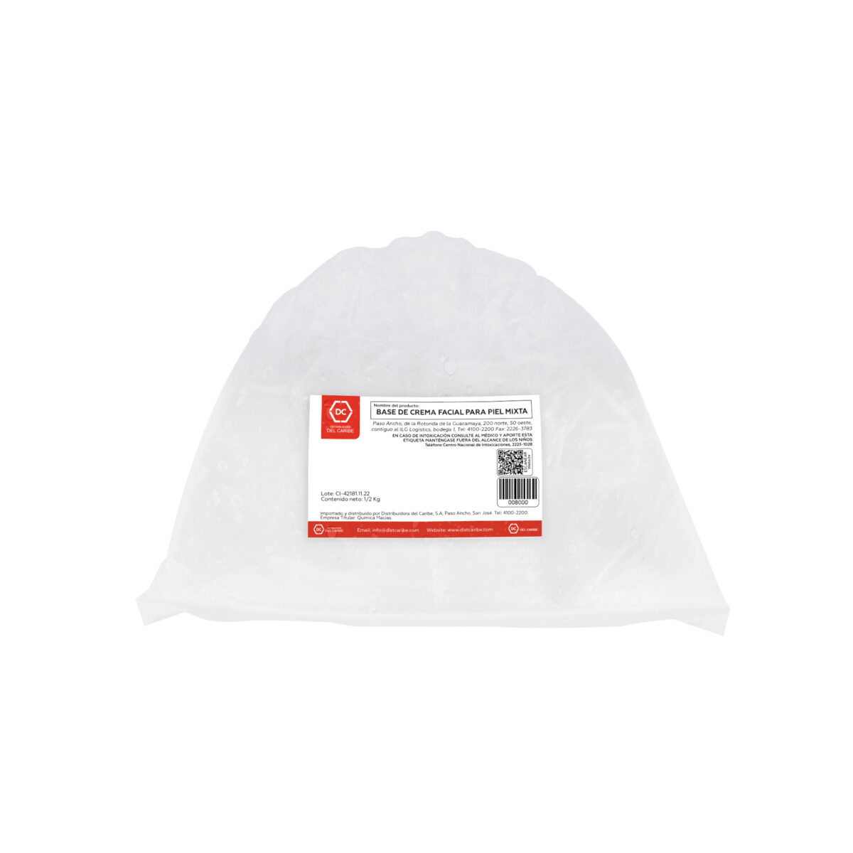 BASE DE CREMA FACIAL PARA PIEL MIXTA BOLSA 1/2 KG - Image 2