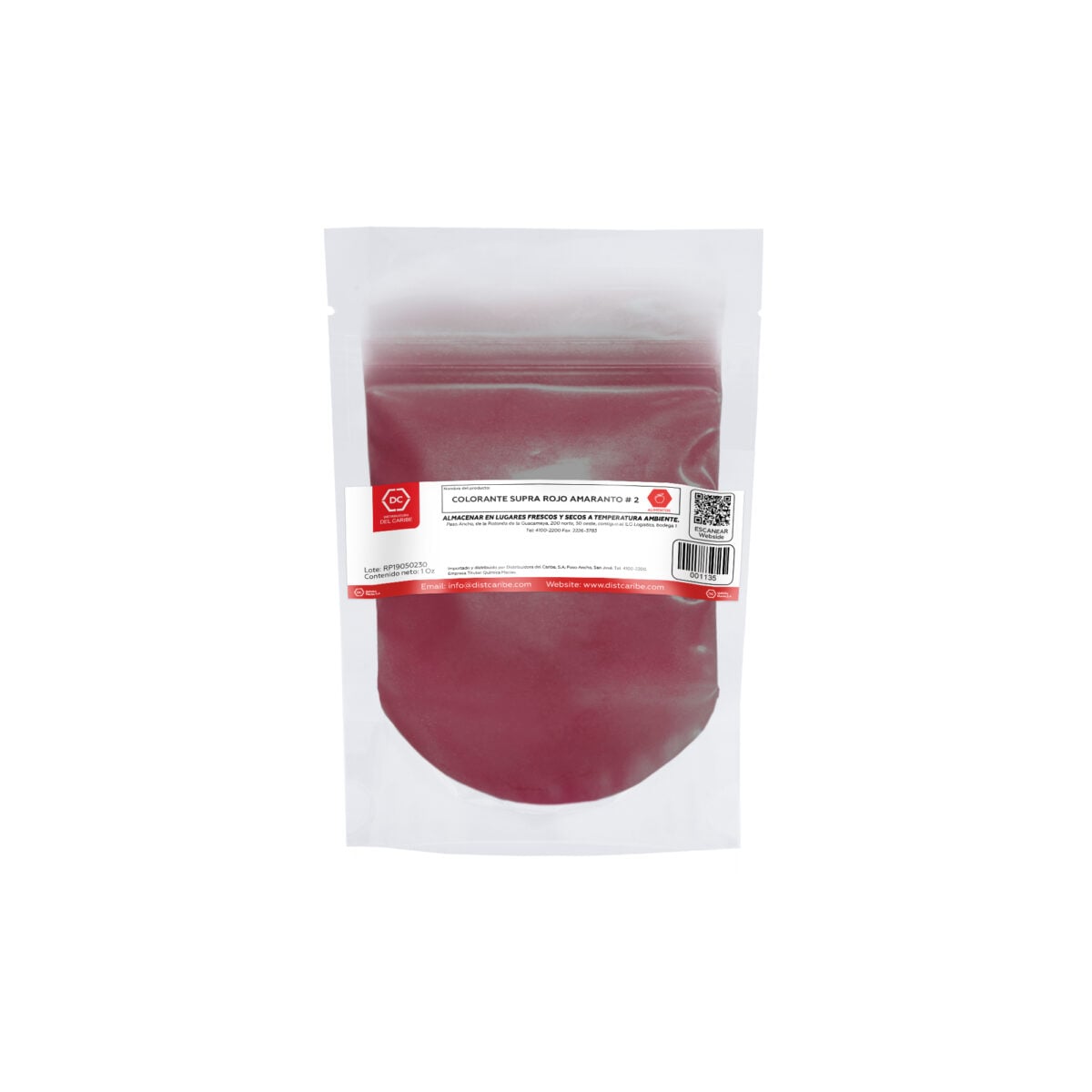 COLORANTE SUPRA ROJO AMARANTO #2 BOLSA 1 Oz - Image 2