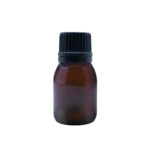 ENVASE VIDRIO ÁMBAR 7.5 ML CON TAPA NEGRA ROSCA CR. UNA UNIDAD - Image 2