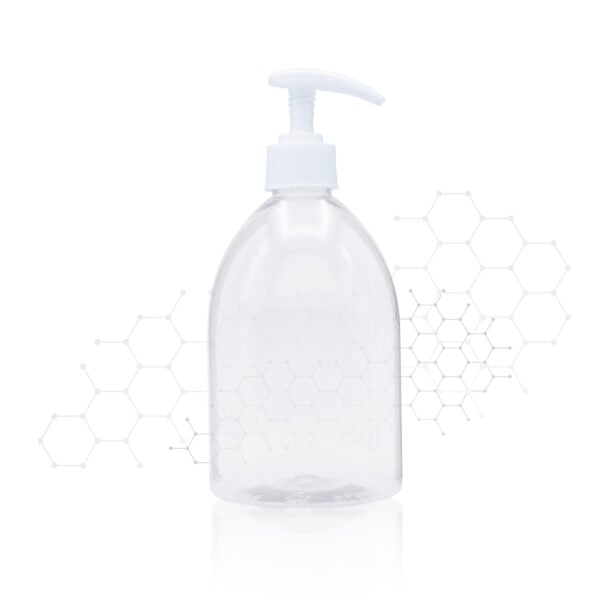 ENVASE PET CRISTALINO JM66-4 500 ML APLICADOR BLANCO UNA UNIDAD