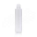 ENVASE PET 200 ML CILÍNDRICO TRANSPARENTE FLIP TOP CAP TRANSPARENTE UNA UNIDAD