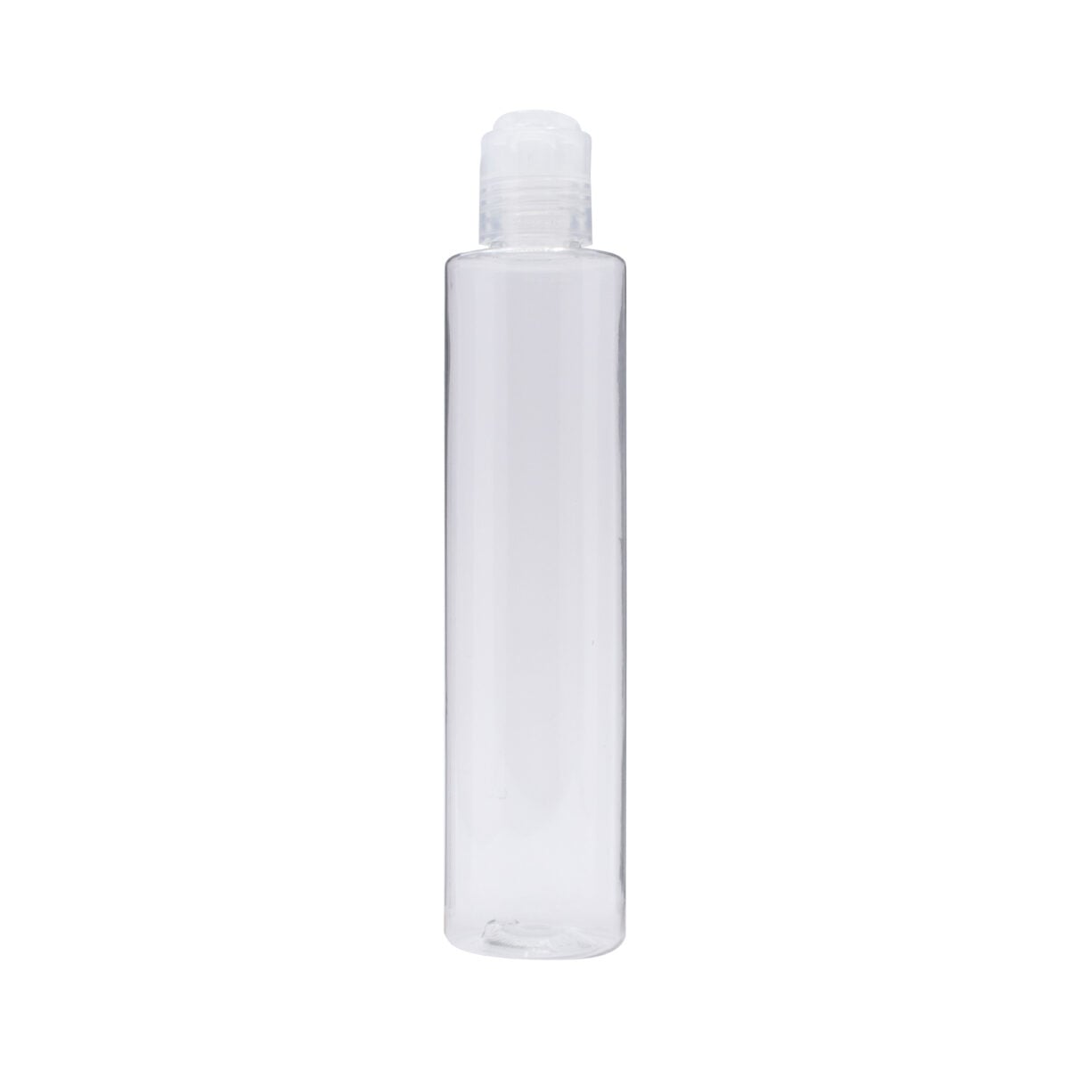 ENVASE PET 200 ML CILÍNDRICO TRANSPARENTE FLIP TOP CAP TRANSPARENTE UNA UNIDAD - Image 2