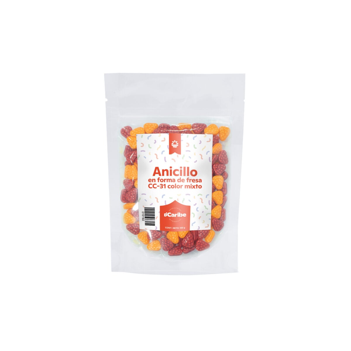 ANICILLO EN FORMA DE FRESA CC-31 COLOR MIXTO BOLSA 100 Grs - Image 2