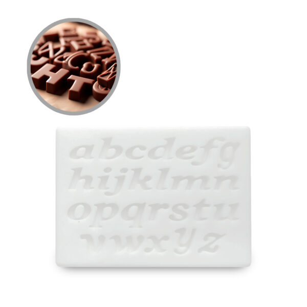 MOLDE DE SILICON SLK329 DECORACION BLANCO-ALFABETO UNA UNIDAD