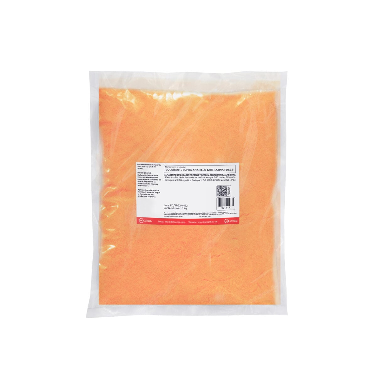 COLORANTE SUPRA AMARILLO TARTRAZINA FD&C 5 BOLSA 1 Kg - Image 2