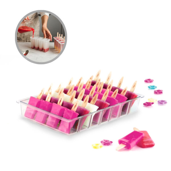 DISPLAY POLICARBONATO PARA PALETAS DE HELADO CON PALITA HACIA ARRIBA PAVOCOOKIE (PAVONI) UNA UNIDAD