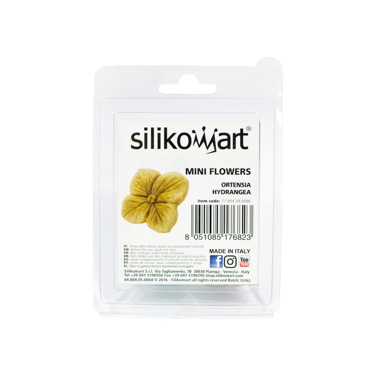 MOLDE DE SILICON SLK804 DECORACION CELESTE - HORTENSIA UNA UNIDAD - Image 2