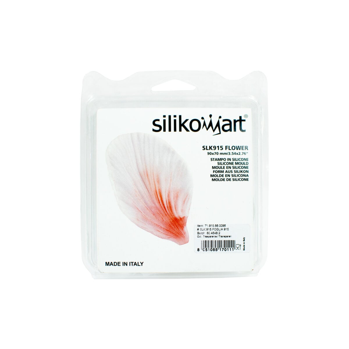 MOLDE DE SILICON SLK915  FOGLIA 915 TRANSPARENTE (SILIKOMART) UNA UNIDAD - Image 2