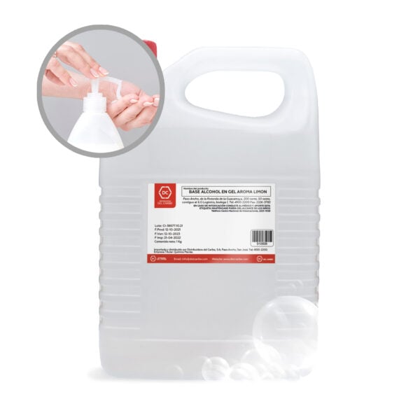 BASE ALCOHOL EN GEL AROMA LIMON ENVASE 3.5 KG