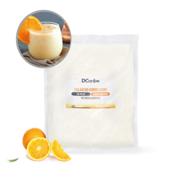 COLAGENO SABOR NARANJA Y VITAMINA C DCARIBE BOLSA 1 KG