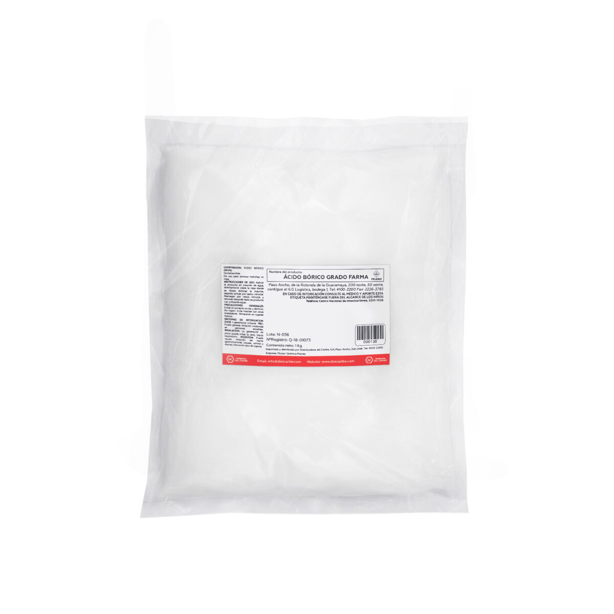 ACIDO BORICO GRADO FARMA BOLSA 1 Kg - Image 2