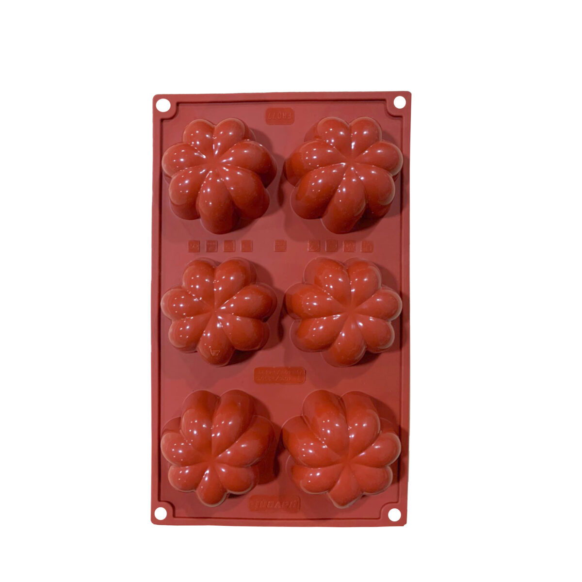 MOLDE DE SILICON  ROJO CHARLOTTE (6 PORCIONES) FR077CRF.1 UNA UNIDAD - Image 2