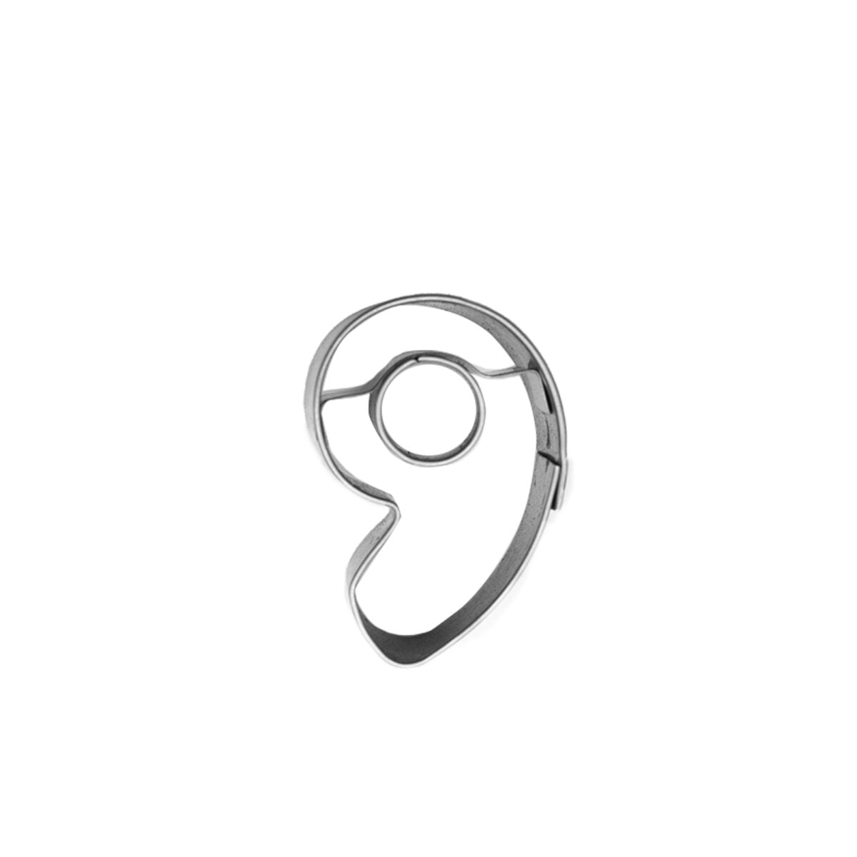 MOLDE DE ALUMINIO DE NUMERO NUEVE   30H4X09 - 20X4CM (MARTELLATO) UNA UNIDAD - Image 2