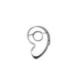 MOLDE DE ALUMINIO DE NUMERO NUEVE   30H4X09 - 20X4CM (MARTELLATO) UNA UNIDAD - Image 2