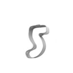 MOLDE DE ALUMINIO DE NUMERO CINCO  30H4X05 - 20X4CM (MARTELLATO) UNA UNIDAD - Image 2