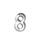 MOLDE DE ALUMINIO DE NUMERO OCHO  30H4X08 - 20X4CM (MARTELLATO) UNA UNIDAD - Image 2