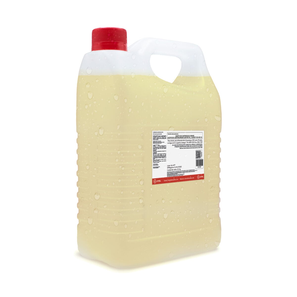ACEITE DE CASTOR B.S.S. GRADE ENVASE DE GALON ENV. 3.5 Kg (Aceite de ricino) - Image 2