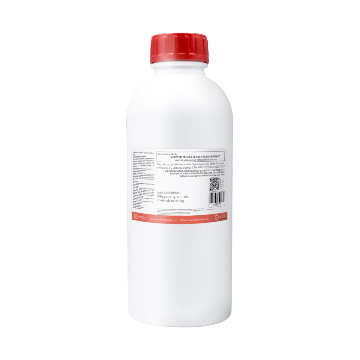ACEITE DE SEMILLA DE UVA VIRGEN ORGANICO ENVASE 1 Kg - Image 2