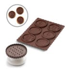 MOLDE DE SILICON CKC02 - KIT PARA GALLETA NAVIDAD - 6 FIGURAS 16.5 ML (INCLUYE CORTADOR) UNA UNIDAD