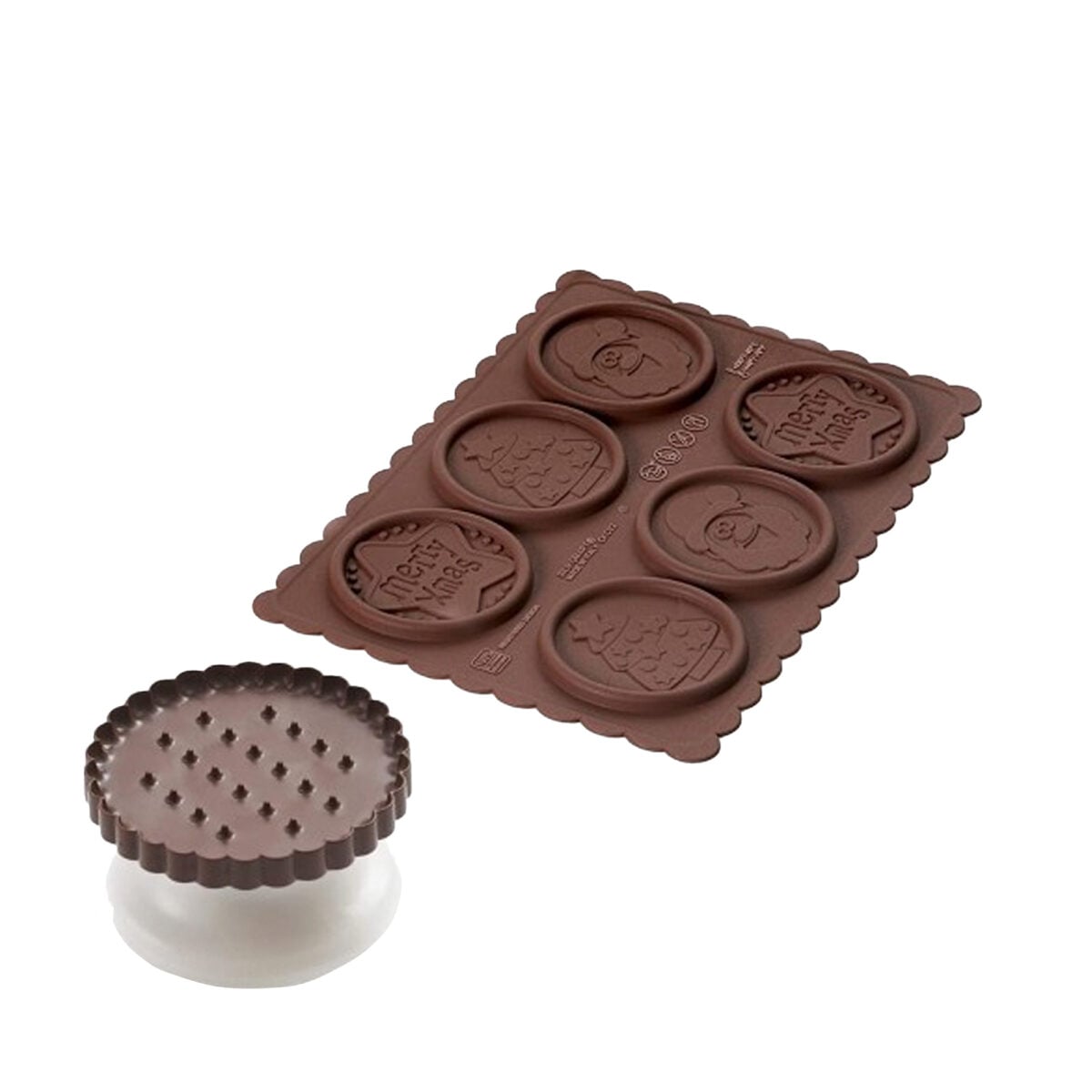 MOLDE DE SILICON CKC02 - KIT PARA GALLETA NAVIDAD - 6 FIGURAS 16.5 ML (INCLUYE CORTADOR) UNA UNIDAD - Image 2