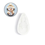 MOLDE DE SILICON SLK043 - MUÑECO DE NIEVE - SNOWMAN UNA UNIDAD