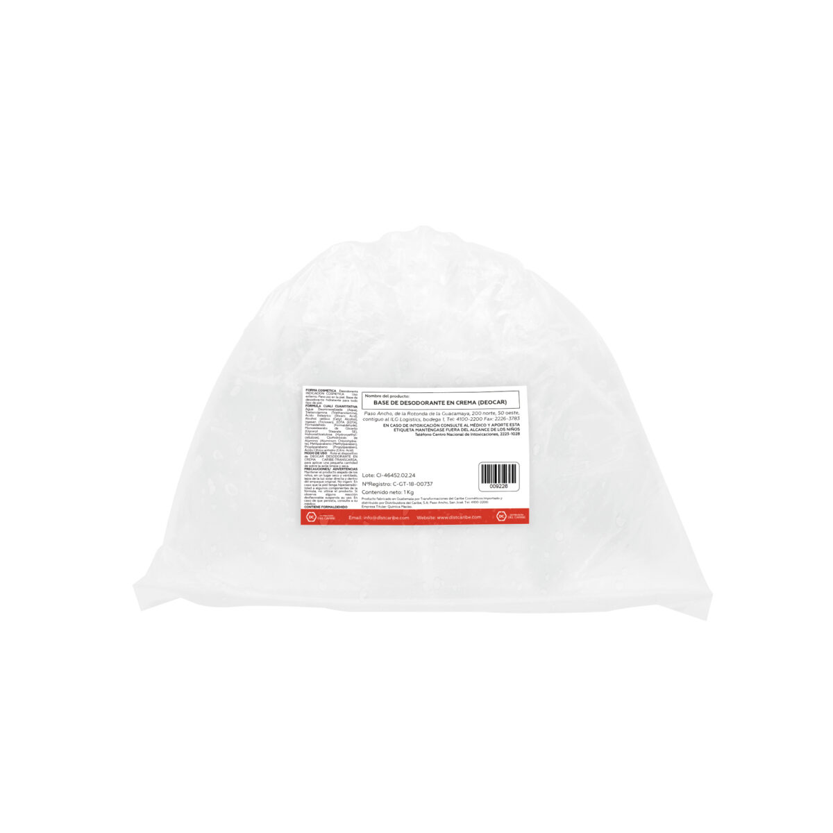 BASE DE DESODORANTE EN CREMA (DEOCAR) BOLSA 1 Kg - Image 2
