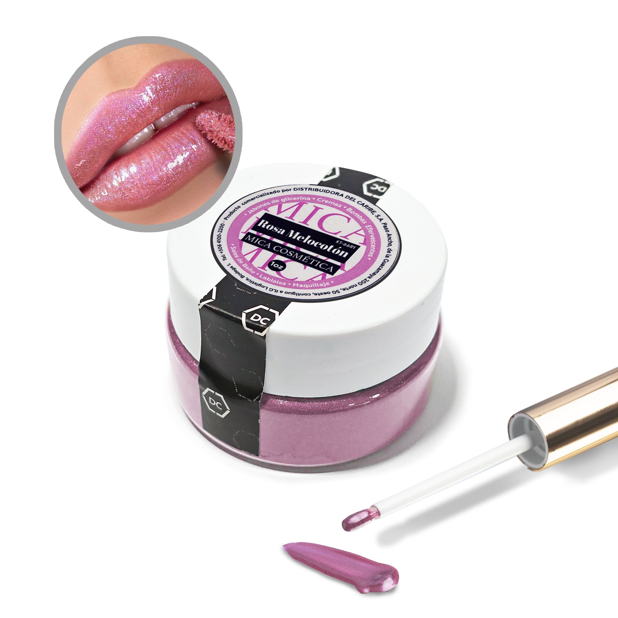 COLORANTE MICA PARA PRODUCTOS COSMETICOS  ROSA MELOCOTON KT-66R1 - 1 oz - Image 1