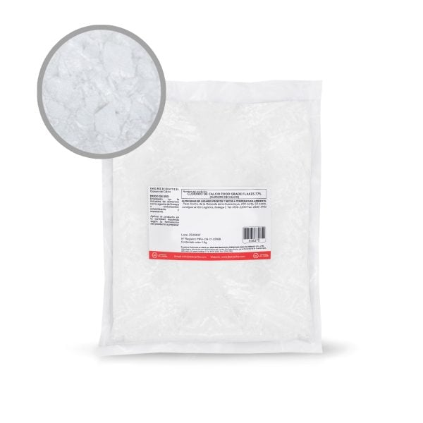 CLORURO DE CALCIO FOOD GRADE FLAKES 77% - 1 Kg