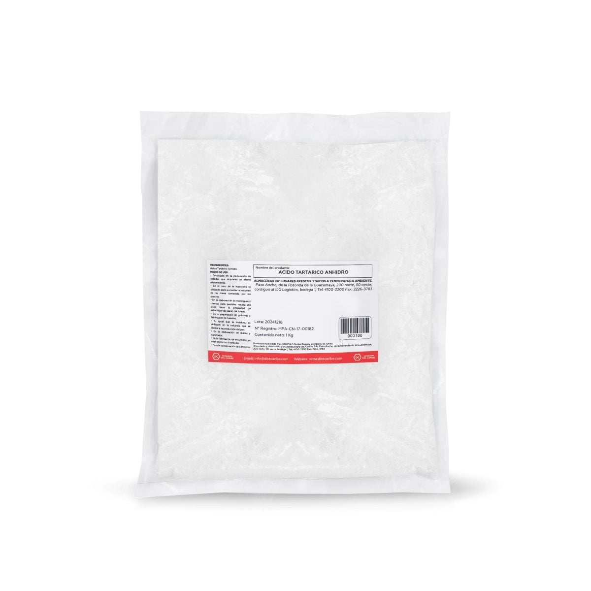 ACIDO TARTARICO ANHIDRO - 1 Kg - Image 2
