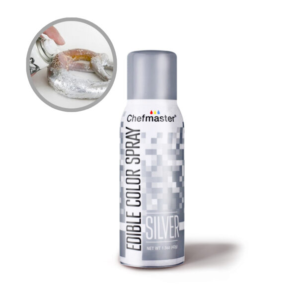 COLORANTE LIQUIDO EN SPRAY PLATEADO METALICO 3635 (CHEFMASTER)