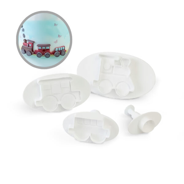 MOLDE DE POLICARBONATO -SET 4 PCS - TRENO-TRAIN 58X62MM - 35X55MM UNA UNIDAD